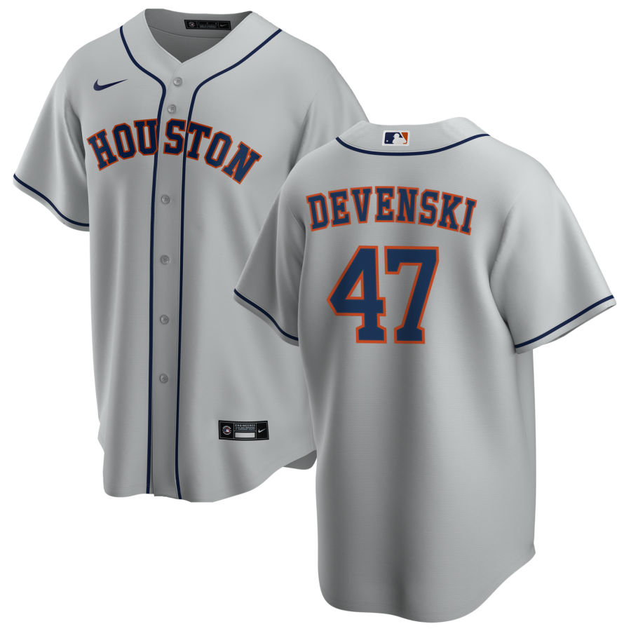 Nike Men #47 Chris Devenski Houston Astros Baseball Jerseys Sale-Gray